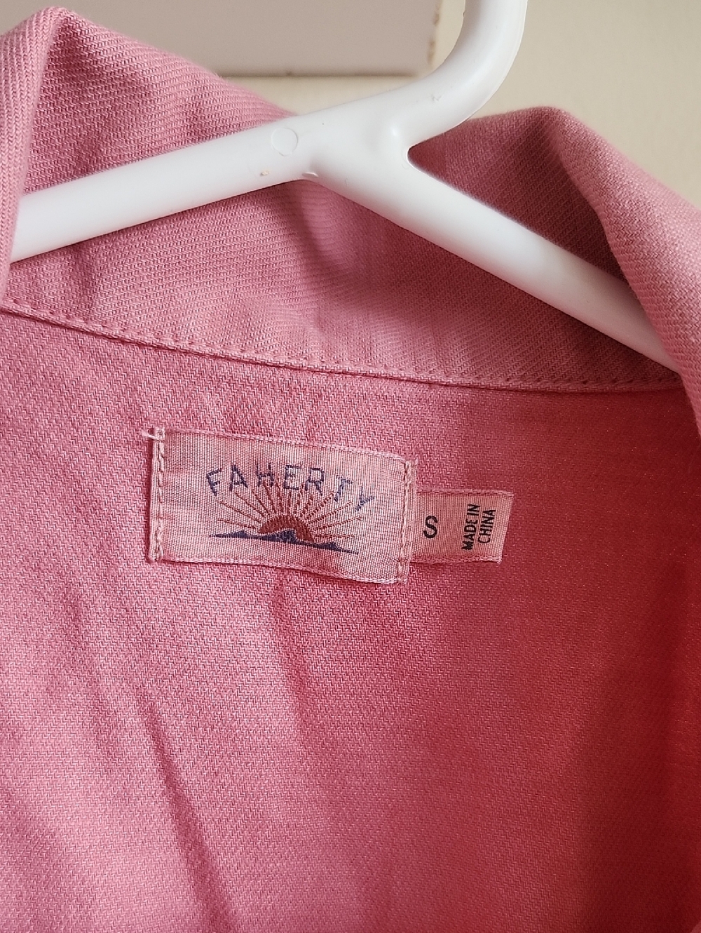 Faherty Pink Utility Short-Sleeve Jumpsuit - Picture 7 of 8